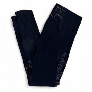 Under Armour Women's Black Blue Compression Athletic Leggings